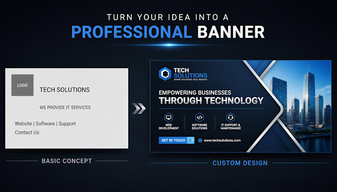 design custom social media banners, headers and covers