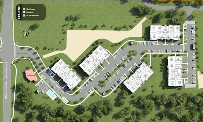 creat amazing site plan and real estate plan rendering