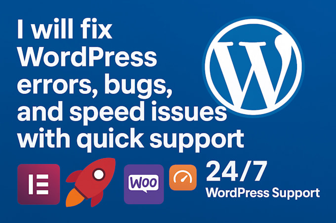 fix wordpress errors, bugs , speed issues with quick support