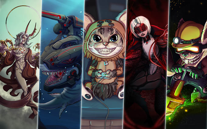 illustrate fantasy art creatures and characters