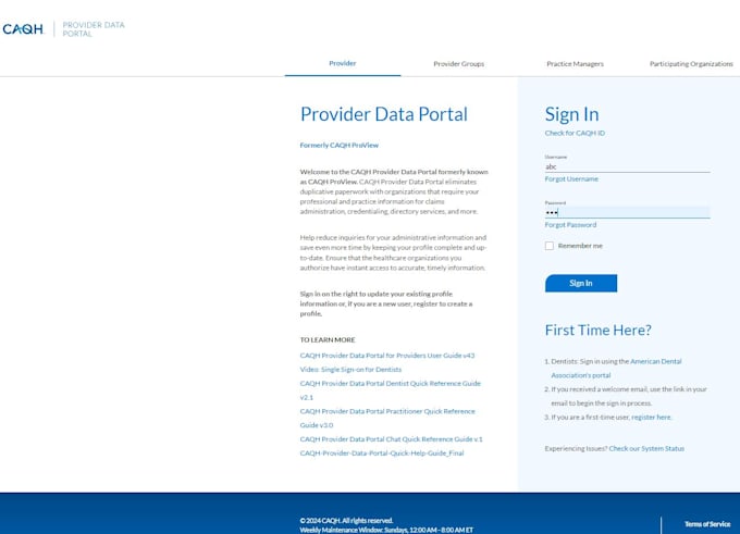 provide caqh assistance services