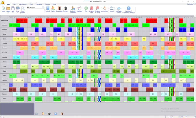 create school, college, and university timetables in asc