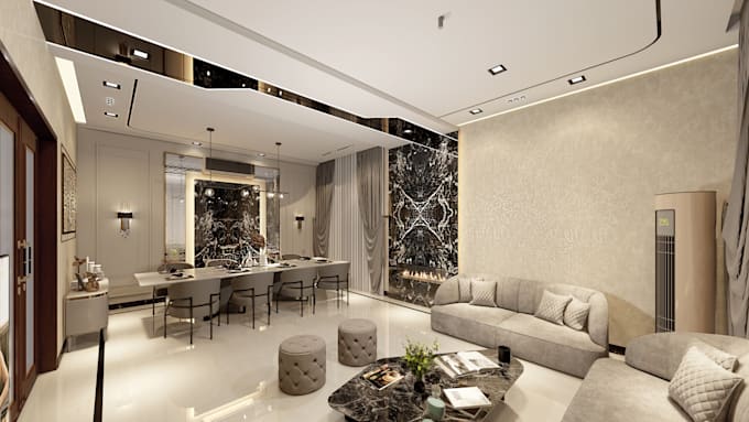 design and render interior design and 3d rendering