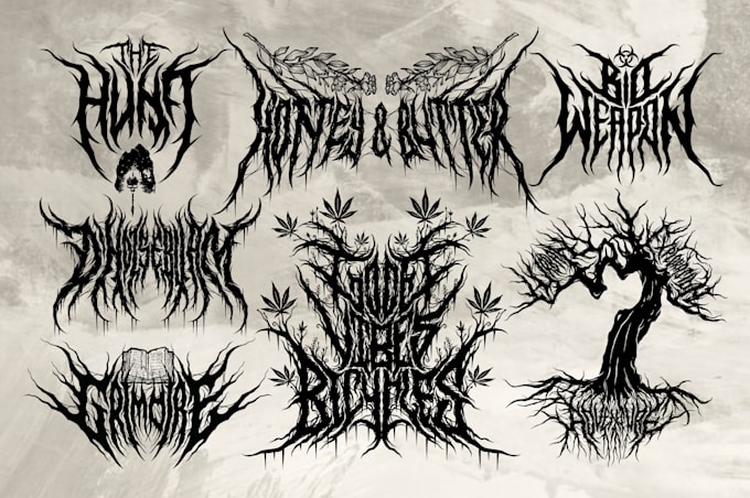 Draw heavy metal, black metal, death metal font band logo by ...
