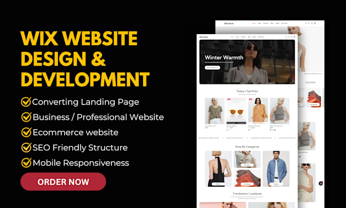 create dynamic wix website design or development wix redesign using wix studio