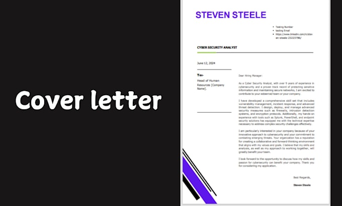write a professional cover letter from scratch