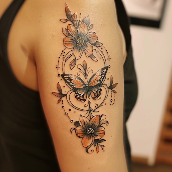 make a custom tattoo design or full sleeve tattoo