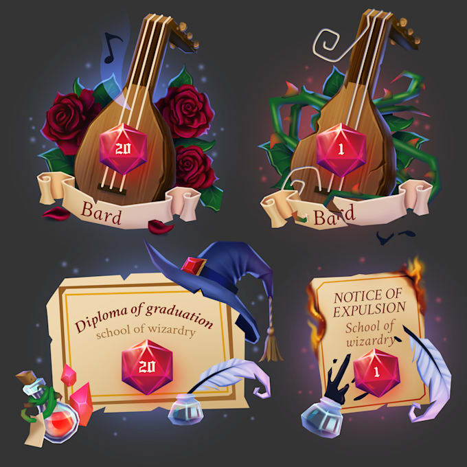 create 2d props and objects for games