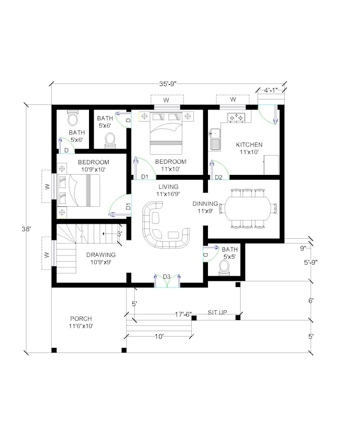 do your architect house plans 2d 3d floor plan blueprint
