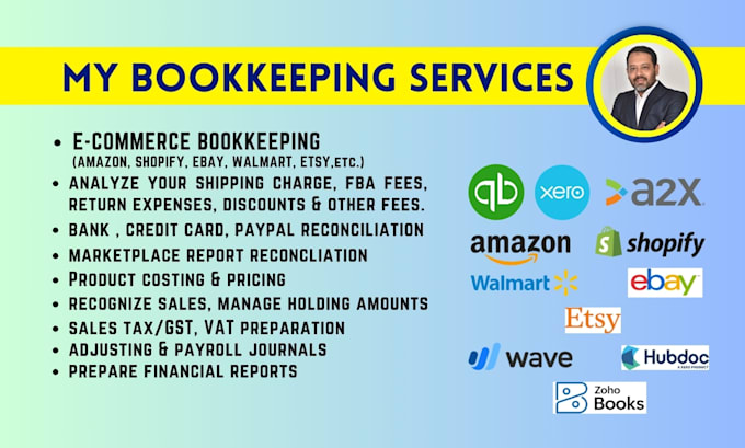 Do ecommerce bookkeeping for amazon shopify etsy ebay in quickbooks ...