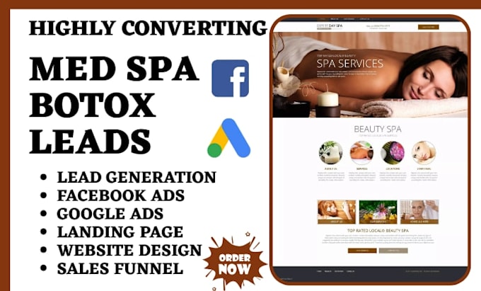 generate med spa leads medical spa leads botox  spa leads therapy sales funnel