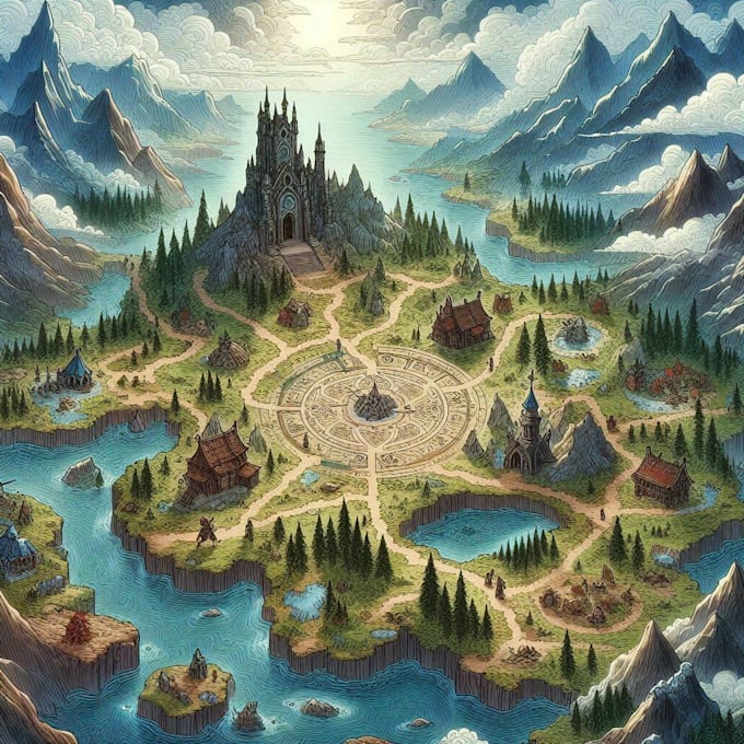 Create your fantasy map in my style by Mirgelix29 | Fiverr