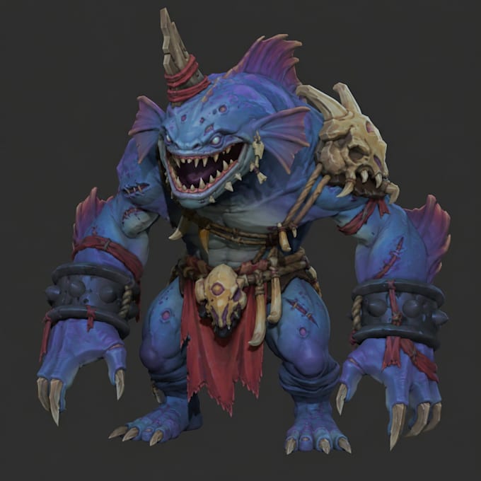 create custom 3d characters for games, animation