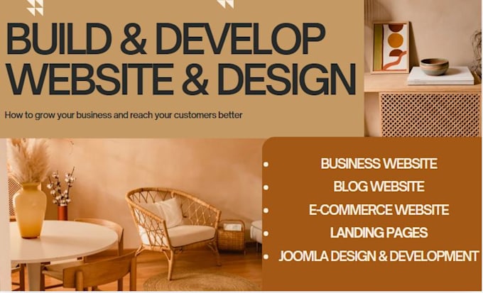 do website development, design, redesign, shopify, wordpress, joomla, react