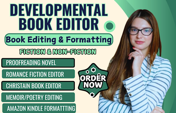 developmental book editor for fiction novel, christian romance nonfiction memoir