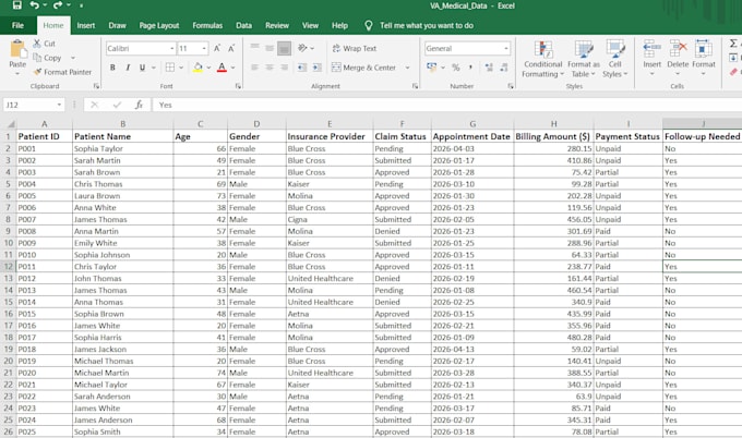 do excel data cleaning and formatting for database