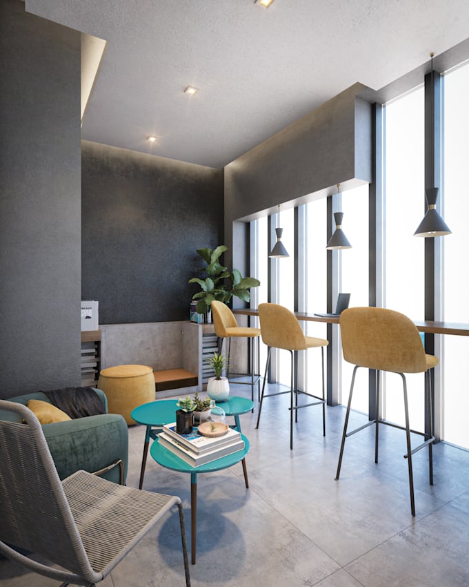 do office and workspace rendering