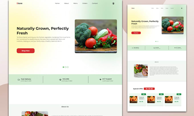 design modern web UI UX design,custom and responsive