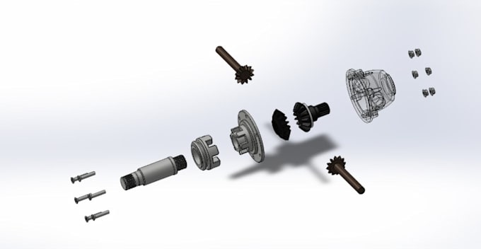 provide assembly of part and 3d modeling in solidworks