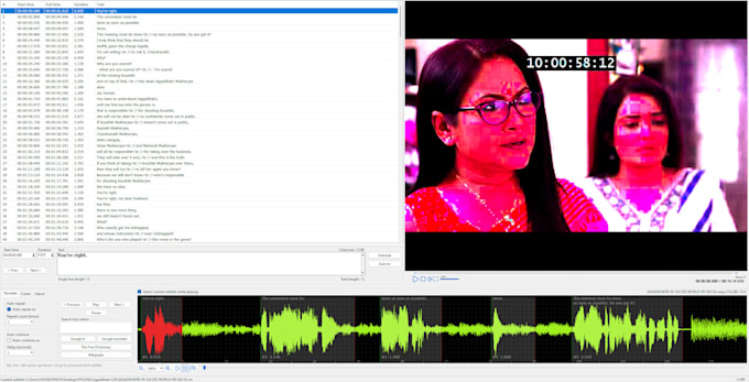 translate and write subtitles