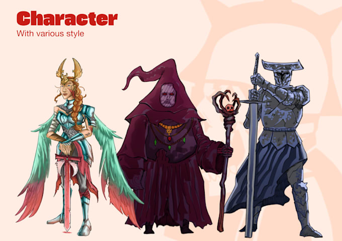 draw various character for your 2d game and nft characters