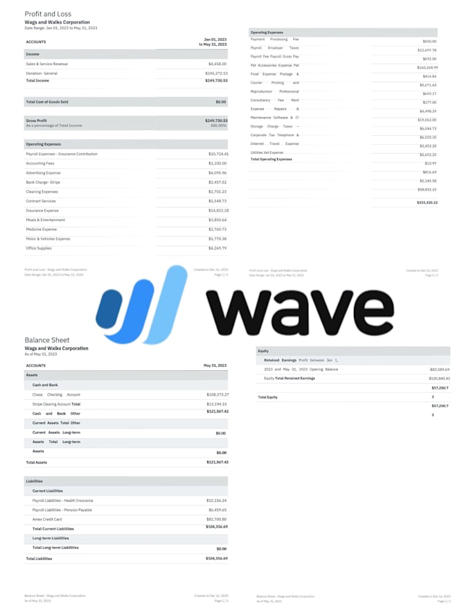 do setup and bookkeeping in wave accounting app
