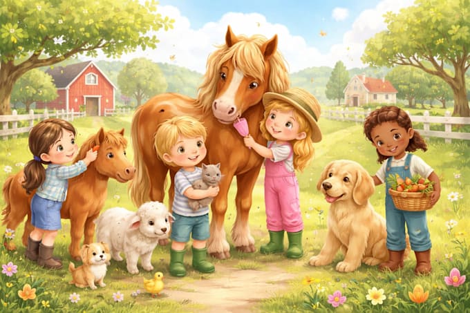 children story book illustration children story children story book illustration