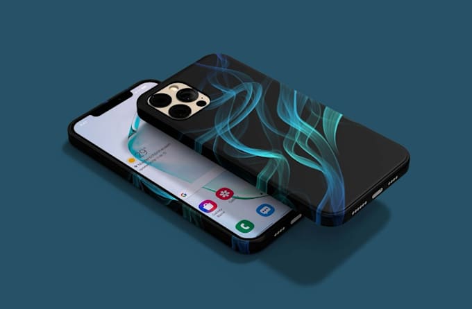 design phone cases mockup with photoshop