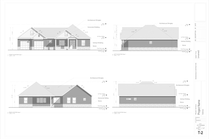 draw professional architectural floor plans, elevations, and 3d models in revit