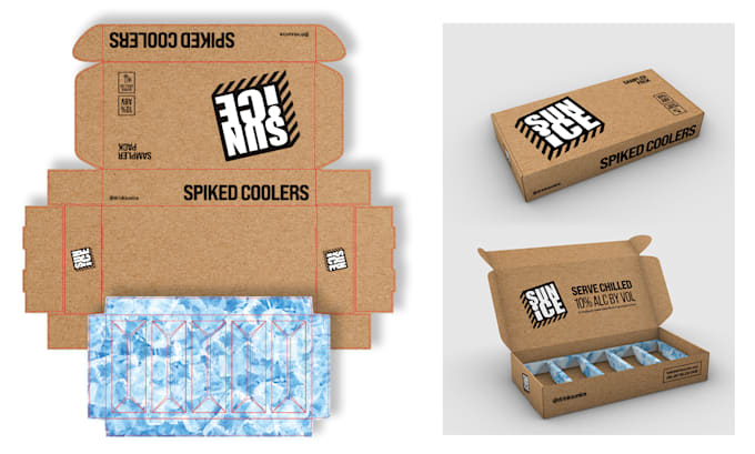 do packaging design with 3d mockup