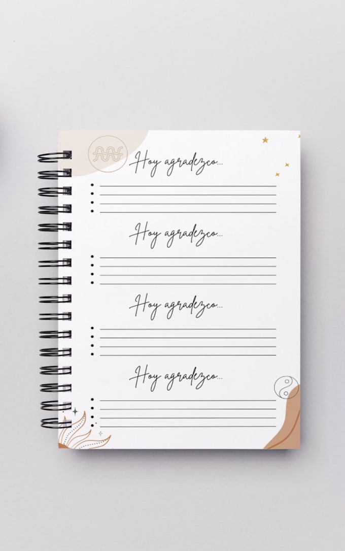 design a custom planner, journal or notebook