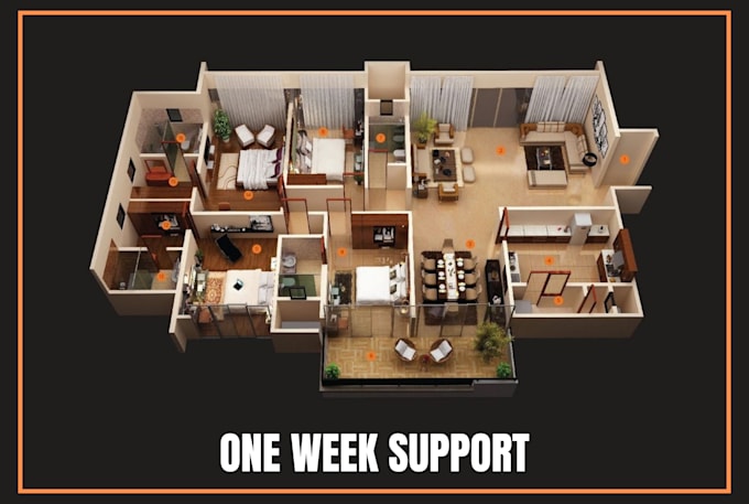 redraw floor plan for real estate agent