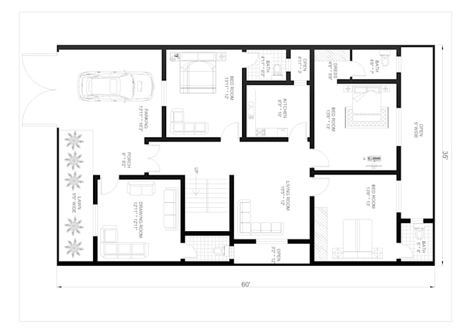 be your architect, draftsman for house plans, 2d floor plan
