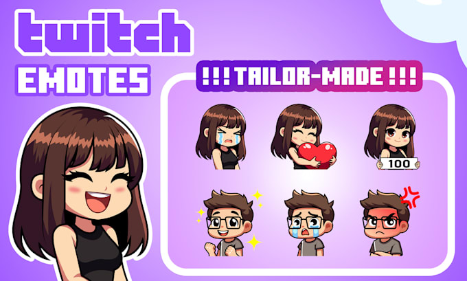 design custom cute twitch emotes