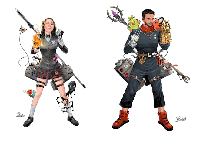 draw a custom illustration concept for you by request