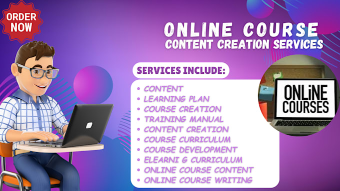 do online course content creation,  course content, course development