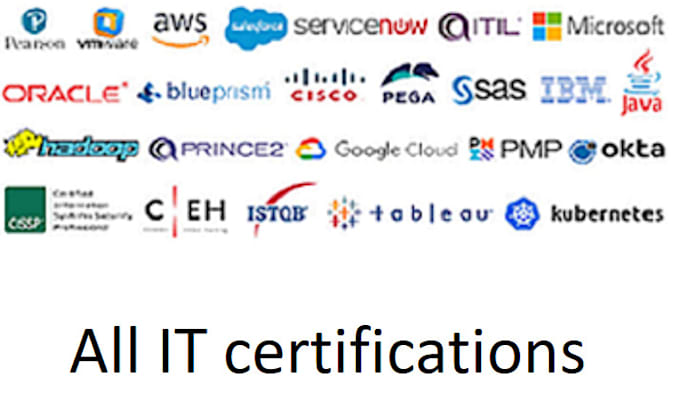 help get AWS, istqb cisco, pmp, and salesforce certification