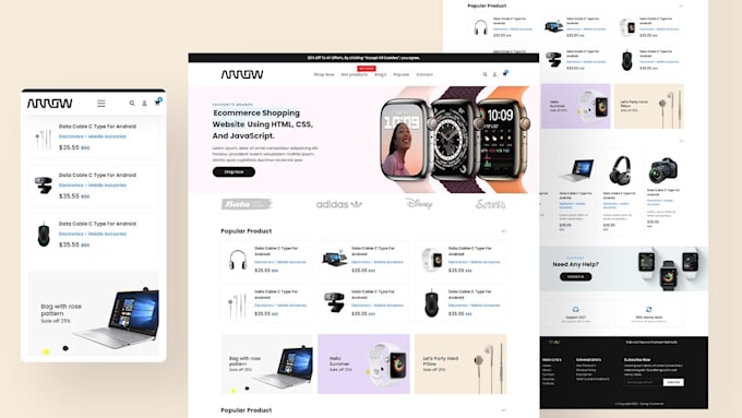 Create complete ecommerce website using react js and node js by ...