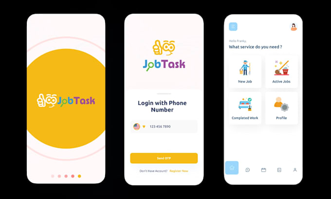 design mobile app UI UX design, wireframe figma prototype