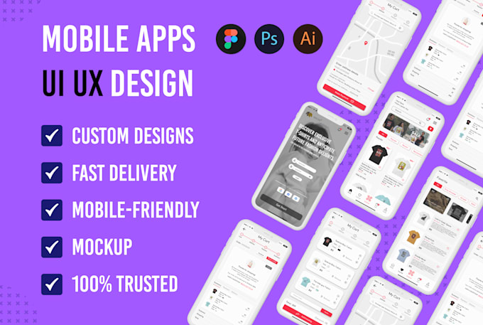 Create figma mobile app design, figma ui ux design by Yesiamatish | Fiverr