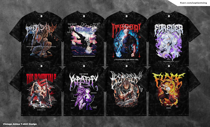 make anime streetwear tshirt for your clothing brand