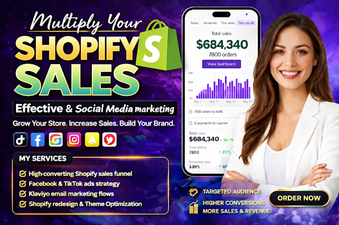 do facebook ads, instagram manager, tiktok shop, shopify social media marketing