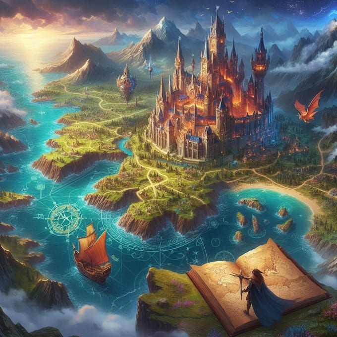Create a professional fantasy map for you by Aabeavugi | Fiverr