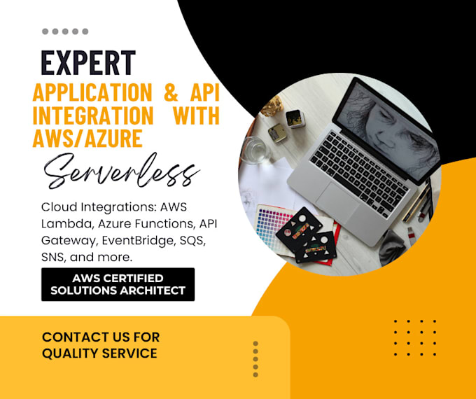 do application and API integration with AWS azure node python lambda sqs sns