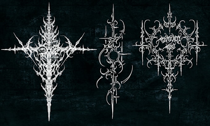 create cybersigilism, neotribal, gothic, black metal tattoo