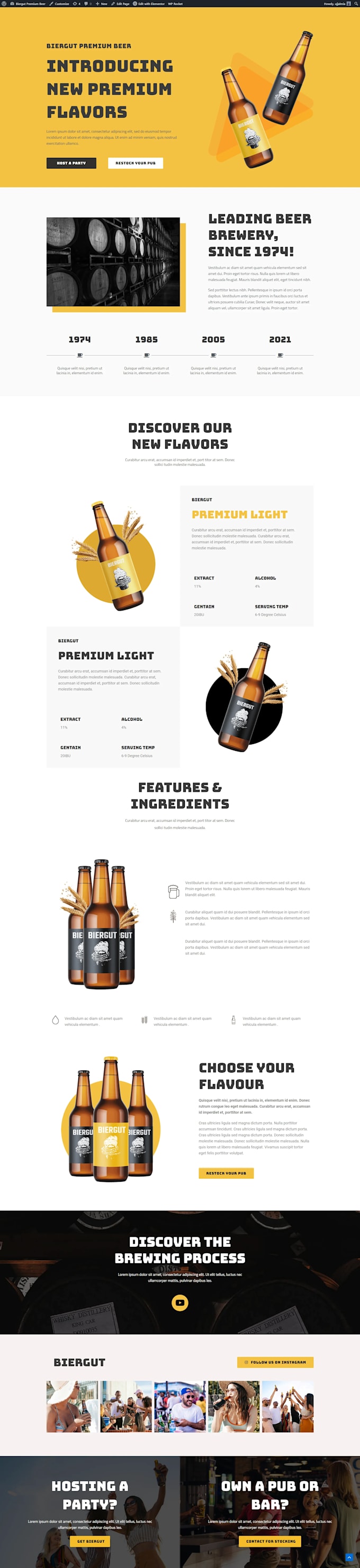 do wordpress landing pages using elementor pro in 6 hours