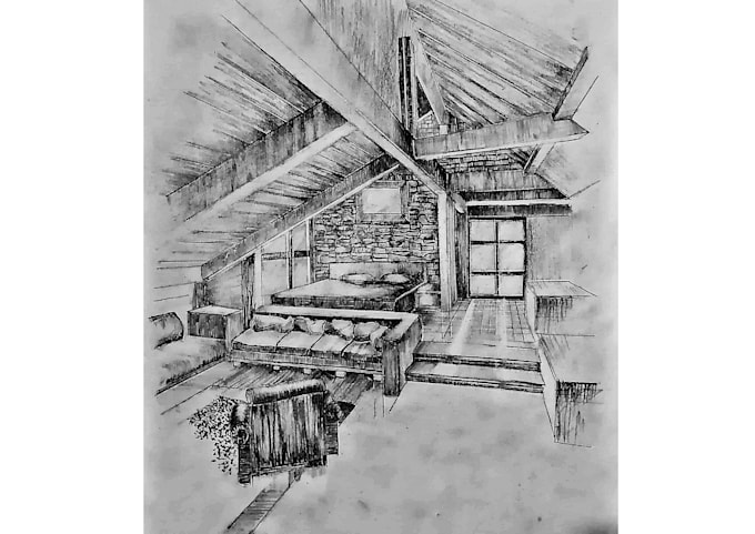 draw architectural sketches hand drawing perspectives