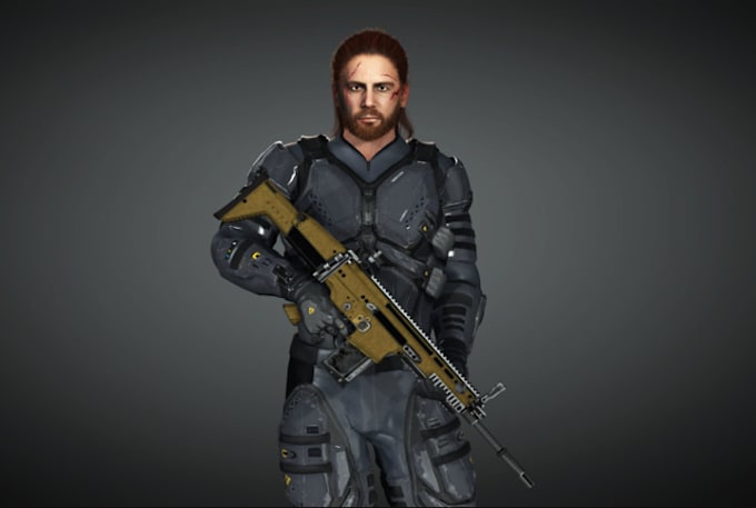 3d game character,realistic character,3d warrior,stylized character,ue5 ...