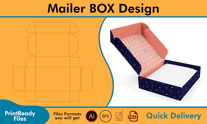 do subscription box design, mailer box with 3d mockup