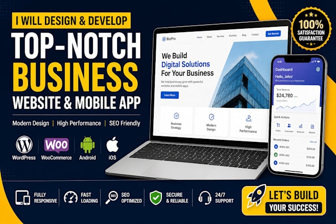 design and develop a top notch business website and mobile